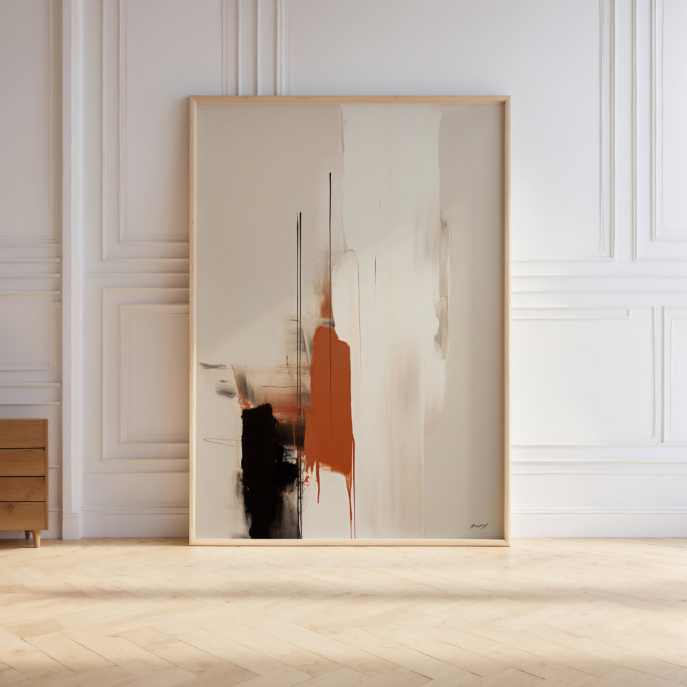 Abstract Terracotta Art Print | Minimalist Wall Art (20% Off)