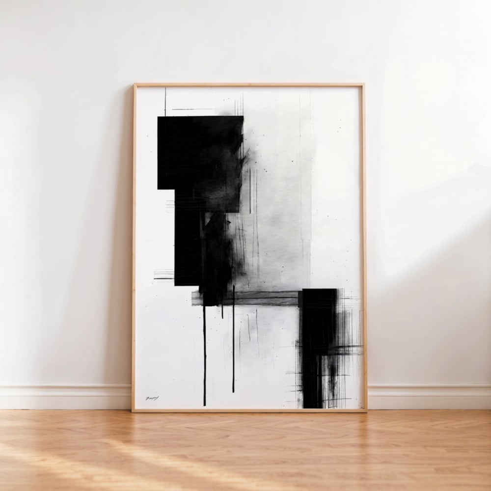 Abstract Industrial Print | Black White Wall Art | Print Studio