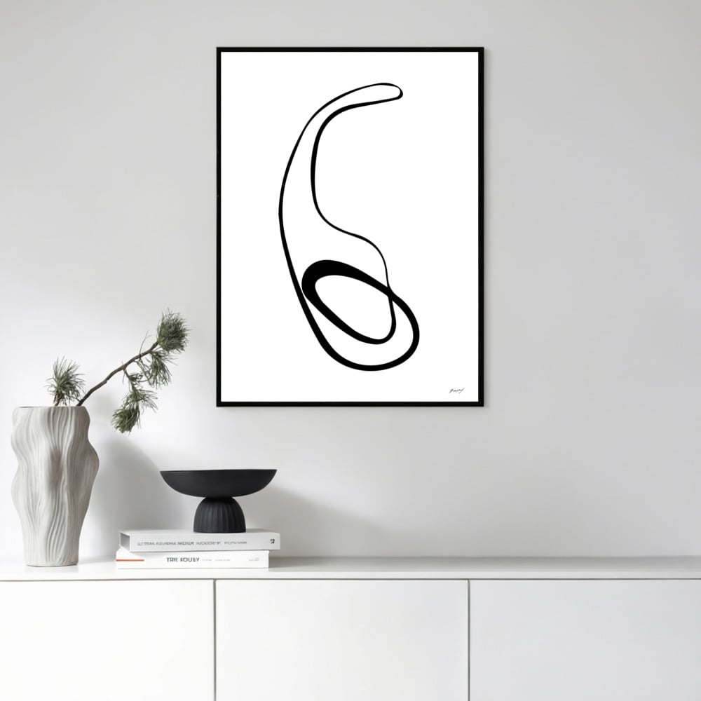 premium photo | a classic black and white line graph... Elegant Line Art Print | Modern Minimalist Wall Decor | Print Studio
