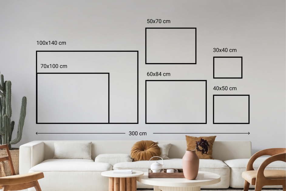 【 L出品 】 50×40cm size art Wall Art Size Guide & Frame Chart | Print Studio