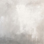 Abstract minimalist wall art featuring soft gray gradients with subtle texture and ethereal quality.