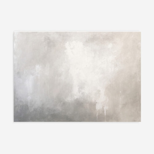 Ethereal minimalist artwork featuring soft gray and white gradients with delicate textural elements.