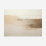 Ethereal minimalist landscape with soft beige gradients and misty horizon effect.