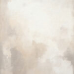 Minimalist abstract artwork in soft ivory and gray tones with ethereal, dreamlike quality.