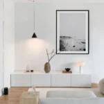 Transparent design frame with minimalist border for project displays or presentations.