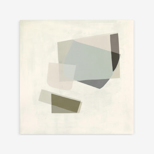 Translucent geometric planes neutral art print soft layered beige tones