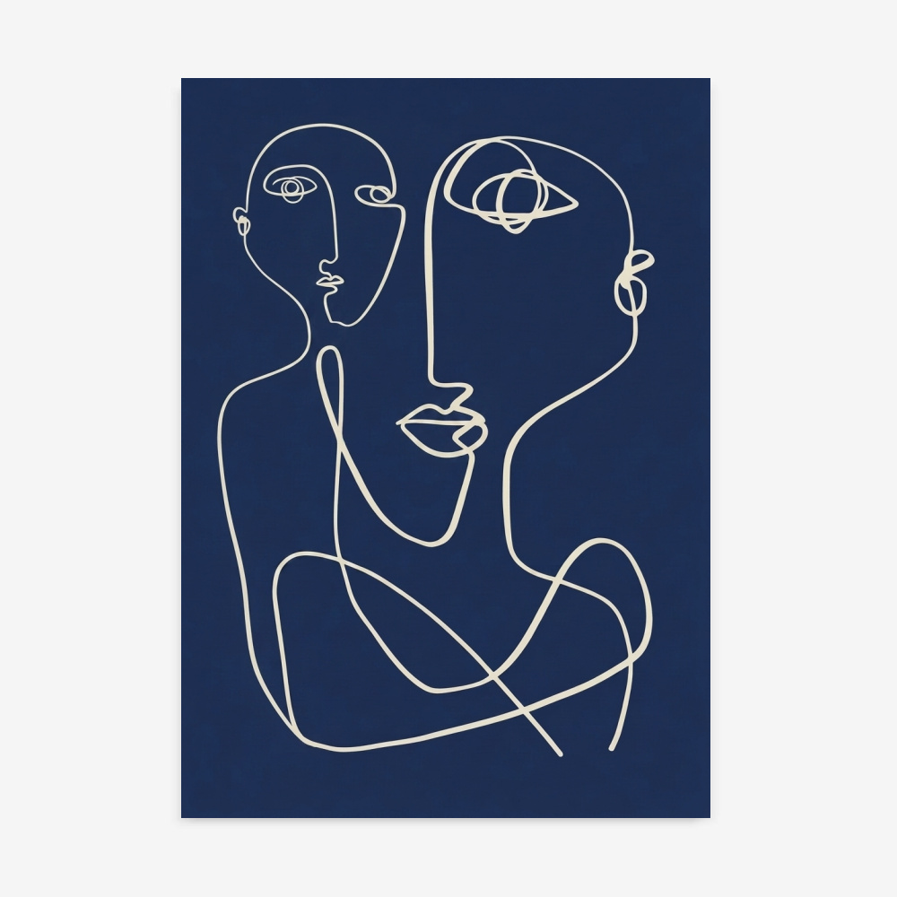 Fine Art Print — blue-art-prints, people-and-figures-art-print print