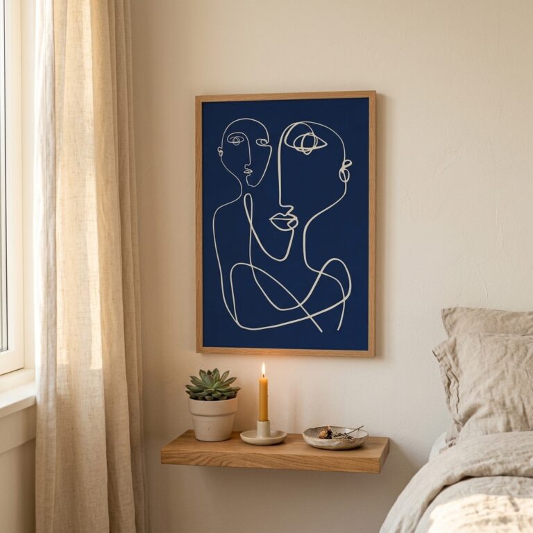 Fine Art Print — blue-art-prints, people-and-figures-art-print print