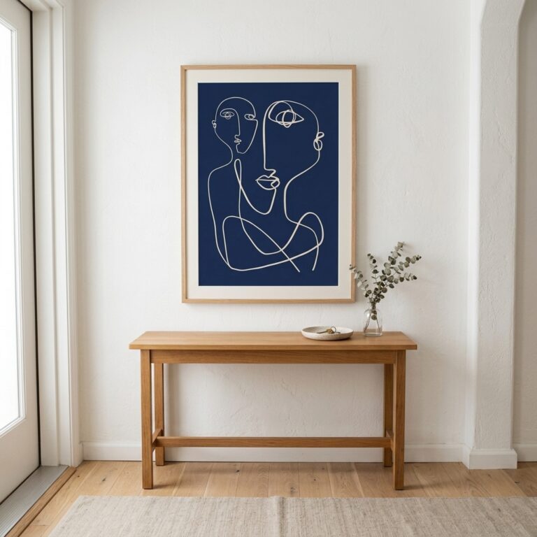 Fine Art Print — blue-art-prints, people-and-figures-art-print print