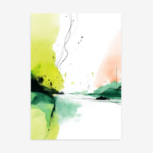 Fine Art Print — green, ink-wash-art-prints print